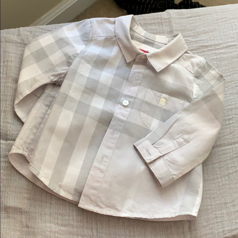 Burberry Long Sleeved Infant Checkered Shirt